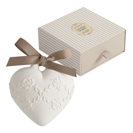 Decorado perfumado Gran Corazón bordado - Vanille Dorée
