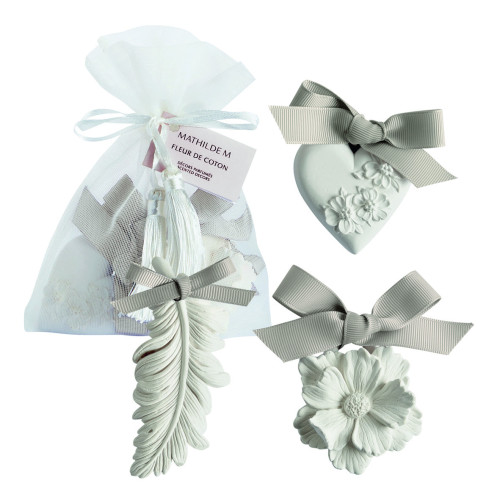 Pouch of 3 Scented Decorations - Fleur de Coton