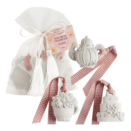 Pochon de 3 décors parfumés Gourmandises d'Été - Macaron Framboise