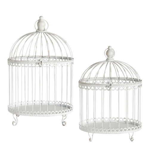 Set di 2 gabbie decorative in metallo