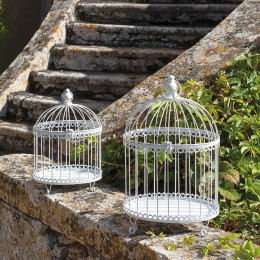 Set de 2 cages décoratives en métal