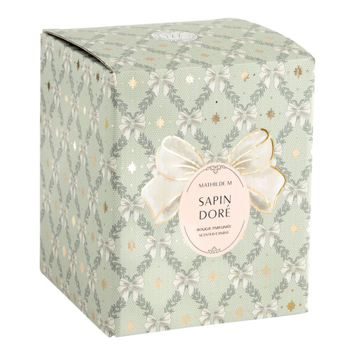 Vela perfumada en forma de bola de Navidad Rubans de Fête 210 g - Sapin Doré