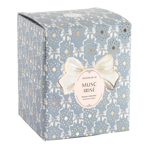 Rubans de Fête Christmas Ornament Scented Candle, 210 g - Musc Irisé