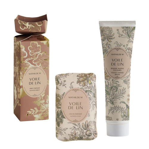 Coffret baume mains et savon Trésor de Fleurs - Voile de Lin