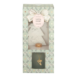 Coffret diffuseur de parfum Rubans de Fête - Sapin Doré