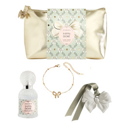 Rubans de Fête pouch with home fragrance, bracelet and scented ornament - Sapin Doré
