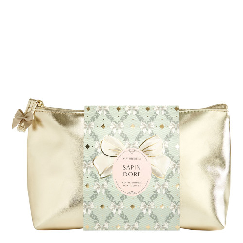 Estuche con perfume de ambiente, pulsera y adorno perfumado Rubans de Fête - Sapin Doré