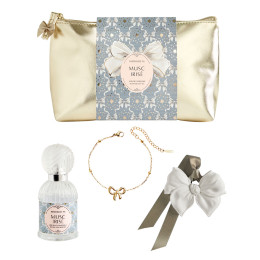 Rubans de Fête pouch with home fragrance, bracelet and scented ornament - Musc Irisé