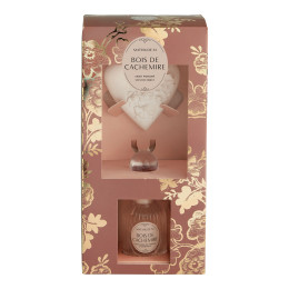 Trésor de Fleurs fragrance diffuser and scented ornament gift set - Bois de Cachemire