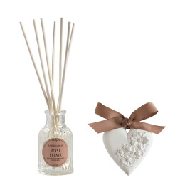Coffret diffuseur de parfum et décor parfumé Trésor de Fleurs - Rose Élixir
