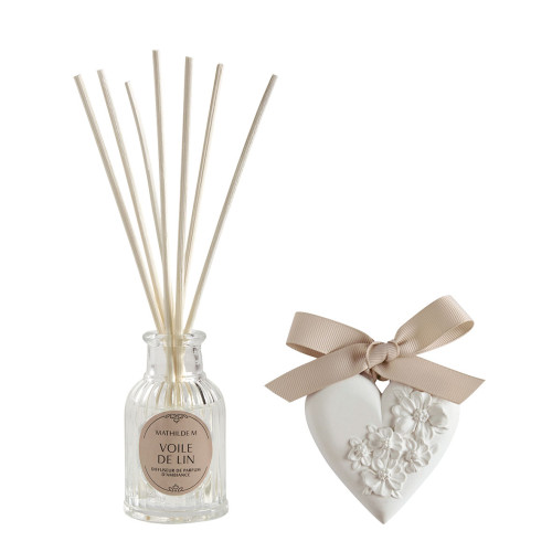 Cofanetto con diffusore di profumo e decorazione profumata Trésor de Fleurs - Voile de Lin