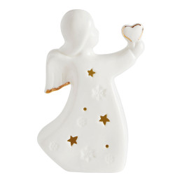 Angelo decorativo in ceramica con LED - Misura grande