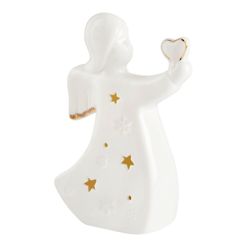 Decorative ceramic angel with LED - Large