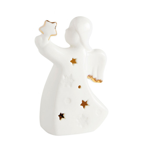 Decorative ceramic angel with LED - Medium