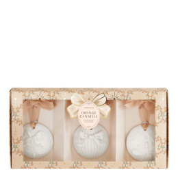 Rubans de Fête scented Christmas ornament set - Orange Cannelle