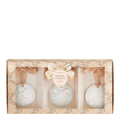 Estuche de bolas de Navidad perfumadas Rubans de Fête - Orange Cannelle