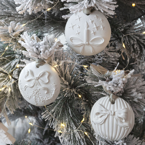 Coffret boules de Noël parfumées Rubans de Fête - Sapin Doré