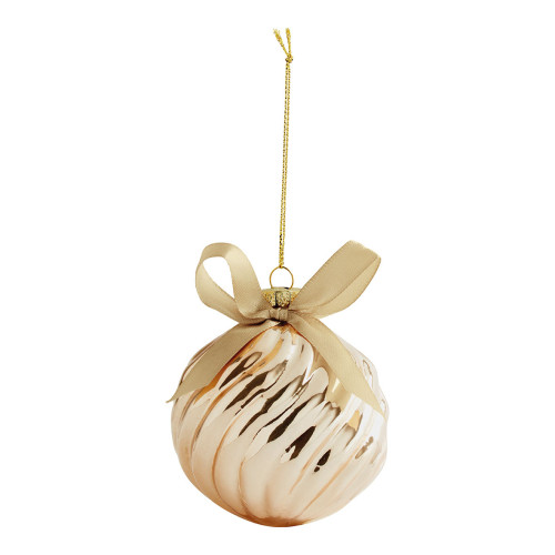 Estuche de 3 bolas decorativas acanaladas Lazos de cristal