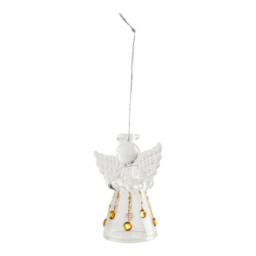 Set of 3 Mini Glass Hanging Angels