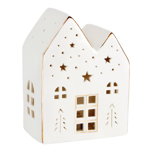 Casetta decorativa in ceramica con LED - Formato grande