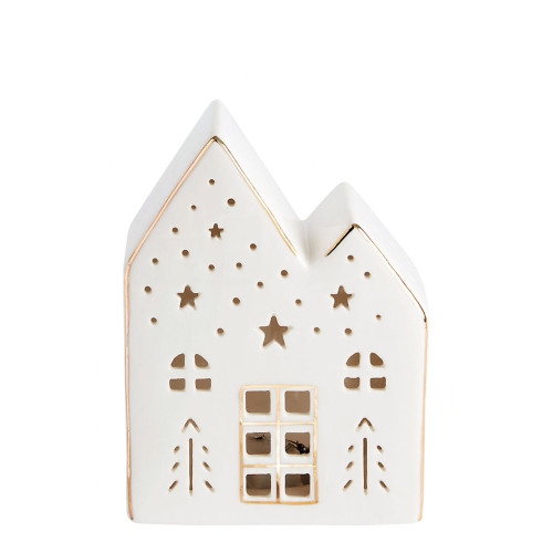 Maison décorative en céramique avec LED - Petit modèle