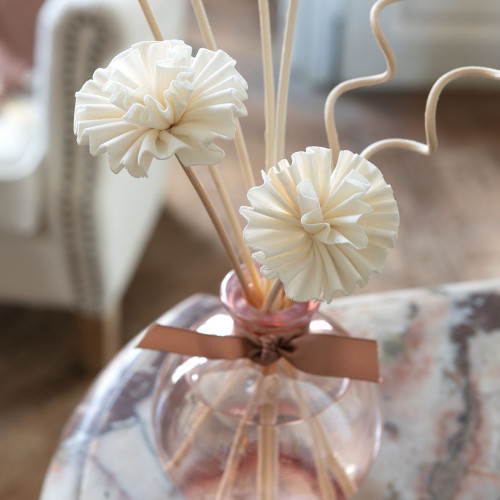 Confezione di 2 bastoncini con fiori e 6 bastoncini in rattan per diffusori di profumo Jardin de Fantaisies