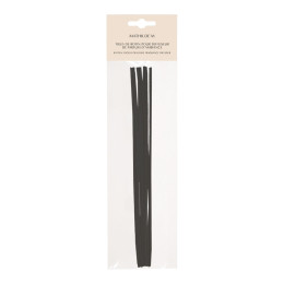 Confezione da 7 bastoncini in rattan nero da 40 cm per diffusori di profumo