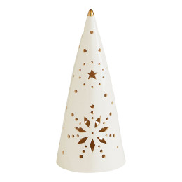 Sapin cône décoratif en céramique avec LED - Grand modèle