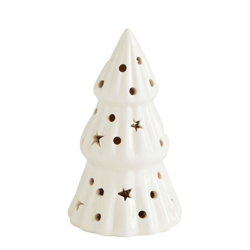 Decorative ceramic Christmas tree with LEDs - Small