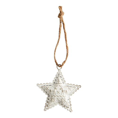 Set of 3 hanging metal ornaments