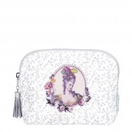 Elegant gray Courtisanes toiletry bag - Small size