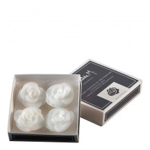 Boîte de 4 décors fondants parfumés Rose - Rose Élégante