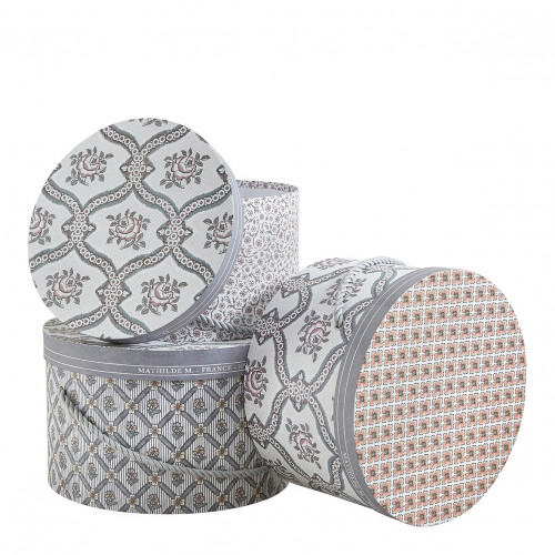 Set de 3 boîtes à chapeaux Paradis Fleuri