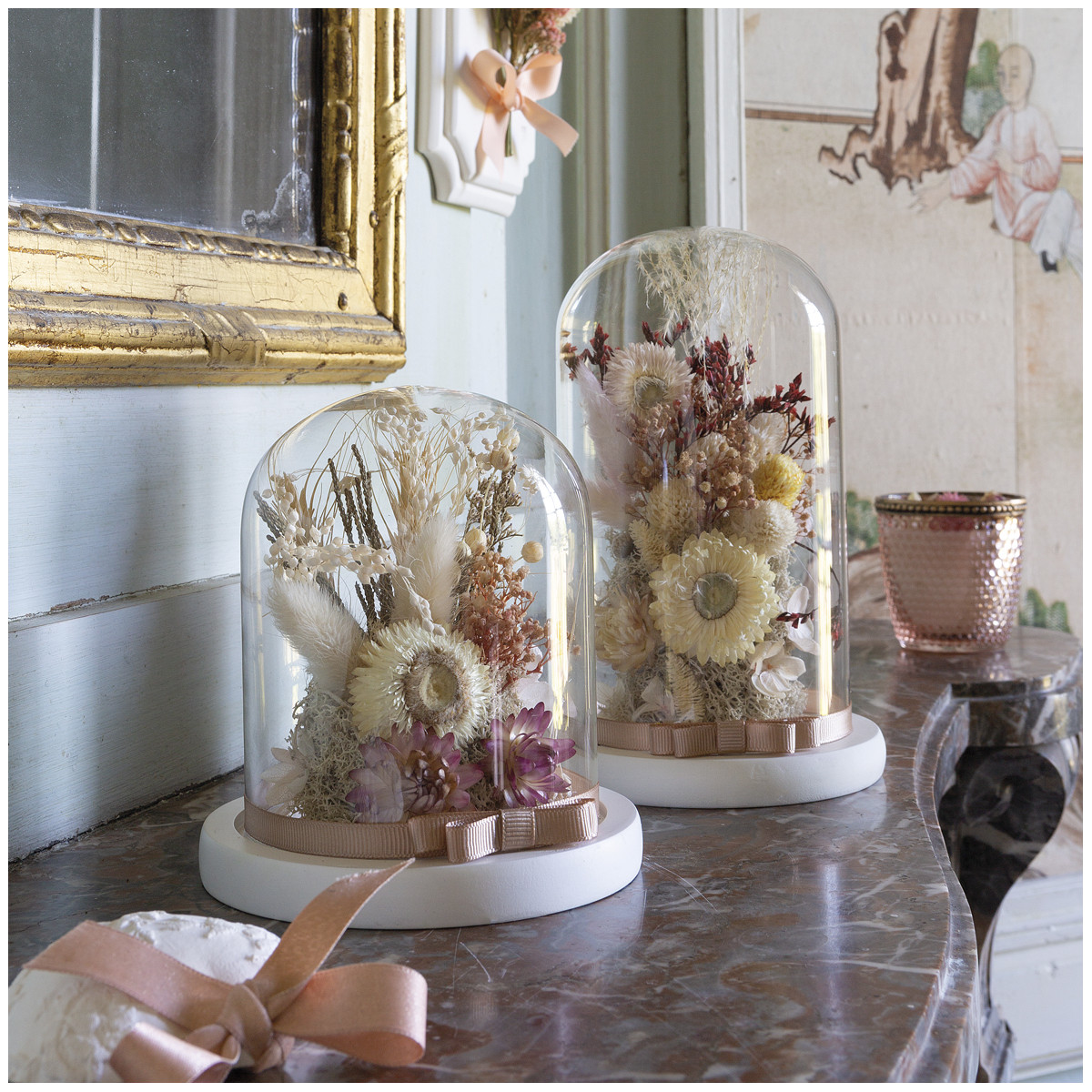 Cloche de fleurs séchées Cabinet des Merveilles - Petit modèle | Mathilde M